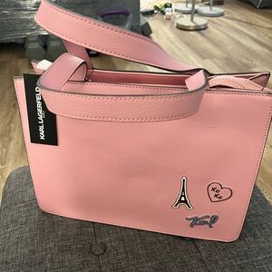 NWT Karl Lagerfeld Powder Blush Crossbody